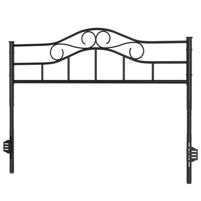 Anary Metal Headboard, Adjustable Height, Steel Curved Headboard , Farmhouse Scrollwork Design