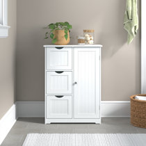 Almetter Freestanding Bathroom Cabinet with Drawers Lark Manor