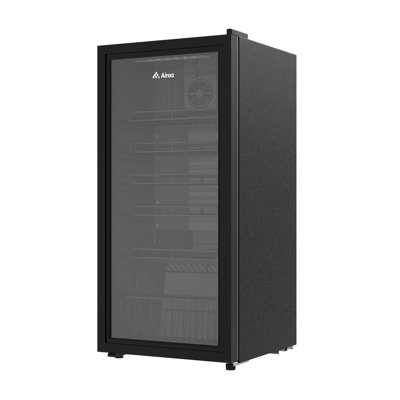 Single Door Mini Fridge with Internal LED Light