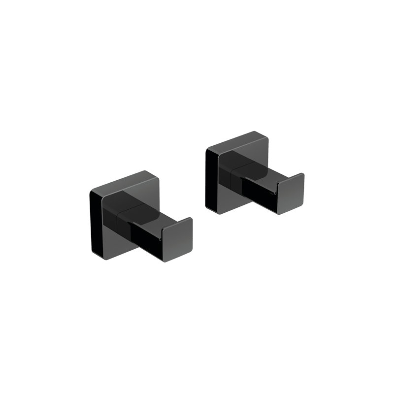 Dado Double Robe Hook, Matte Black
