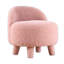 Round Orthopedic Sponge Ottoman With Wooden Legs