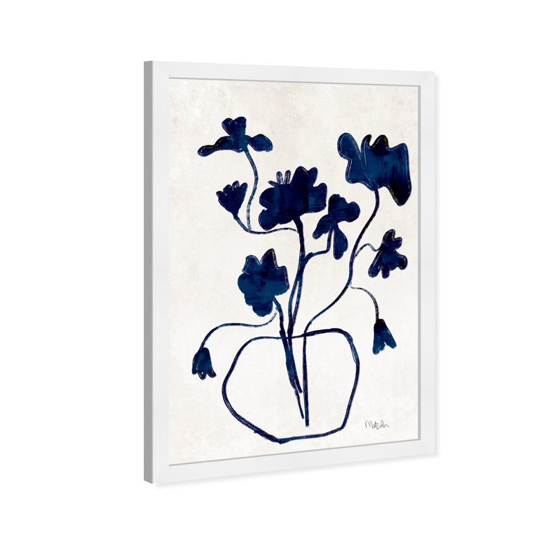 «Anemone Vase» par Oliver Gal - impression encadrée, Cadre blanc, H 32 po x l 22 po