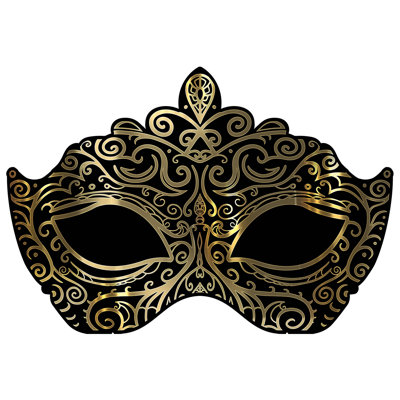 Masquerade Mask Stand-Up - 3' x 4' 4Â½" - Pack of 1