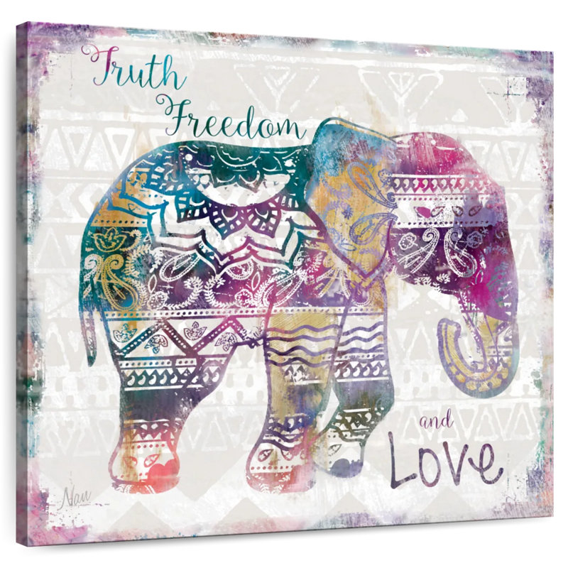 Boho Elephant Love, H 20 po x l 20 po