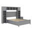 Lit en bois avec armoire et tablette tout-en-un-624125721