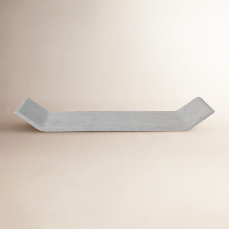 MOON Coffee Table Tray, Light Gray, 0.98" H x 11.81" W x 4.72" D