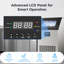 150LBS/24H Commercial Ice Maker, 50LBS Storage, Dual Water Inlet, Stainless Steel, Self-Cleaning