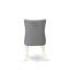Ensemble de cuisine 5 pièces Mid-Century pour 4 personnes en polyester et table ronde / ovale - finition lin blanc.-664705223-667199030