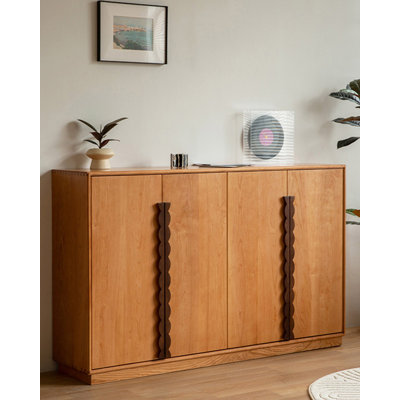 Nordic Minimalist Solid Wood Multi-Tier Shoe Cabinet