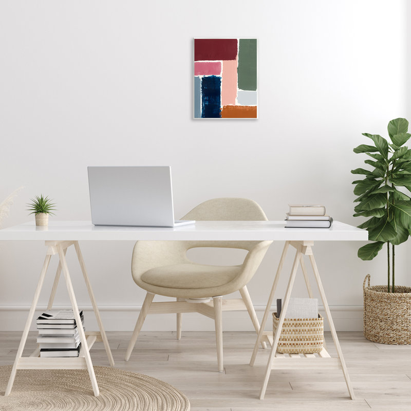 Rectangular Shapes Pattern Wall Plaque Art by Victoria Barnes