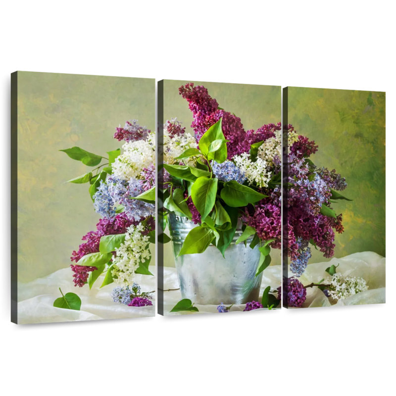 Harnek Lilacs In A Pail, 48" H x 74" W