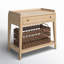 1 - Drawer Nightstand with Wicker Basket-516472860