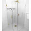 Illume 48 in. x 47.5 in. x 78 in. 90-degree Fully Frameless Wall Hinged Glass Shower Enclosure-98508985