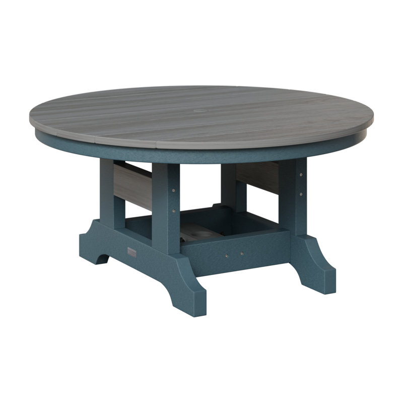 Garden Classic Outdoor Round Coffee Table, Slate, Driftwood Gray