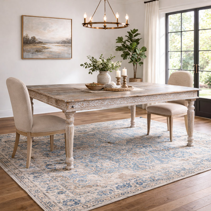 Antheny Mango Wood Dining Table, Natural
