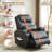Set of 2 Power Lift Assist Recliner Chairs with Massage and Heat, 34.6" Wide Ergonomic Fax Leather Recliners with Side Pockets & Cup Holders-1200083751