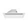 38" 600 CFM Matte White Flush Ceiling Island Range Hood in Matte White with Wall Switch Control and Dimmable LED's