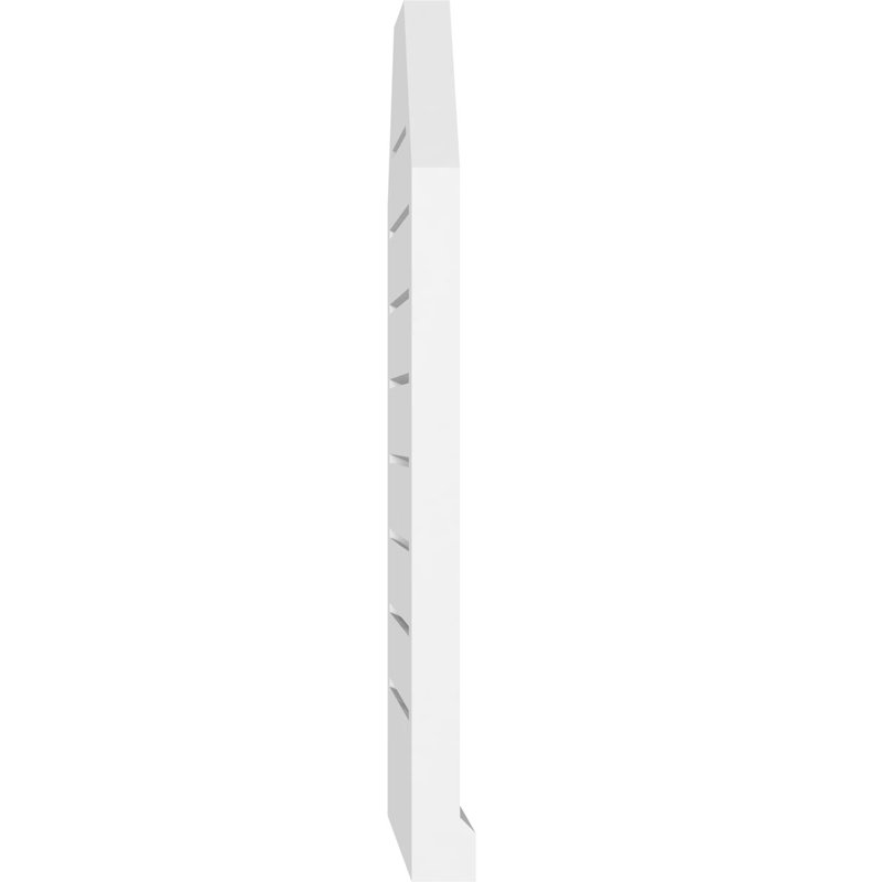 Octagonal Top Surface Mount Functional Brickmould Sill Frame PVC Gable Vent, 16" H x 28" W x 1" D
