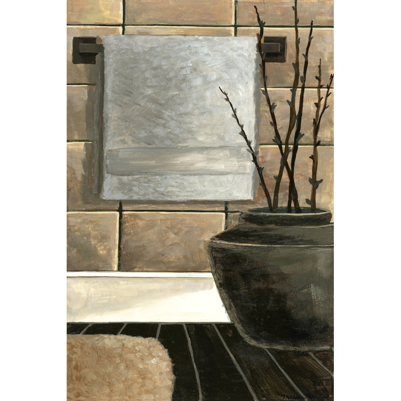 Modern Bath Panel II - No Frame Print on Canvas, 46cm H x 30cm W x 3.8cm D
