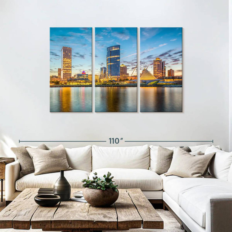 Senne Milwaukee Cityscape, 48" H x 74" W