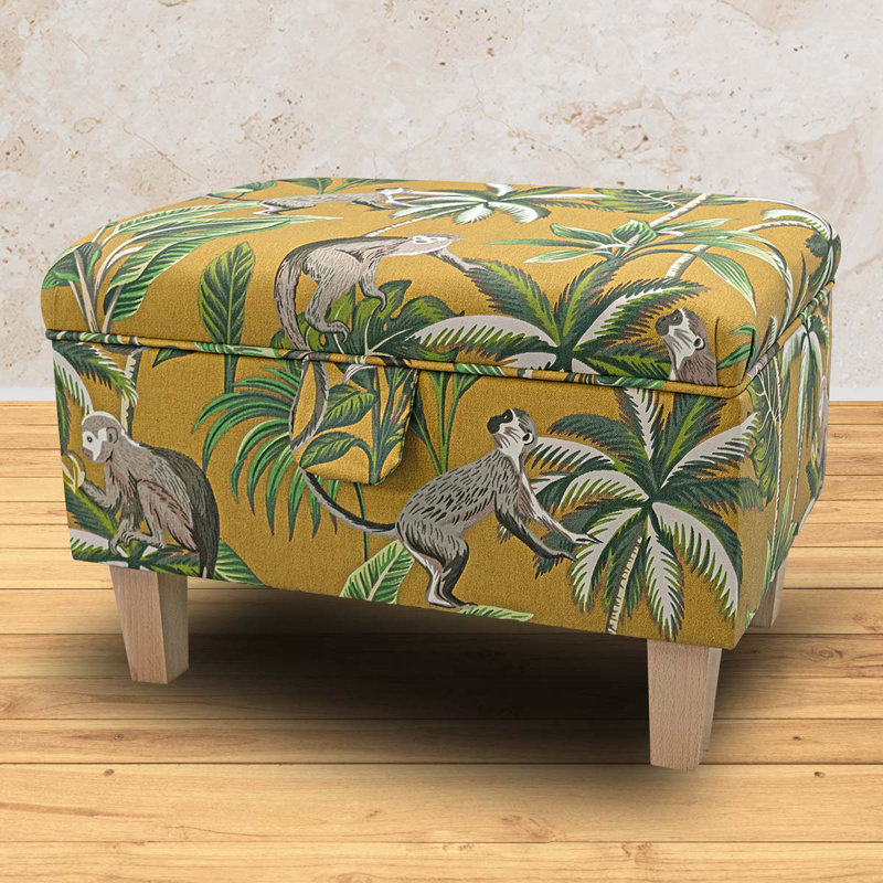 Cotton Upholstered Storage Bench