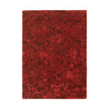 Rug & Kilim’S European Style Rug In Burgundy With Floral Patterns