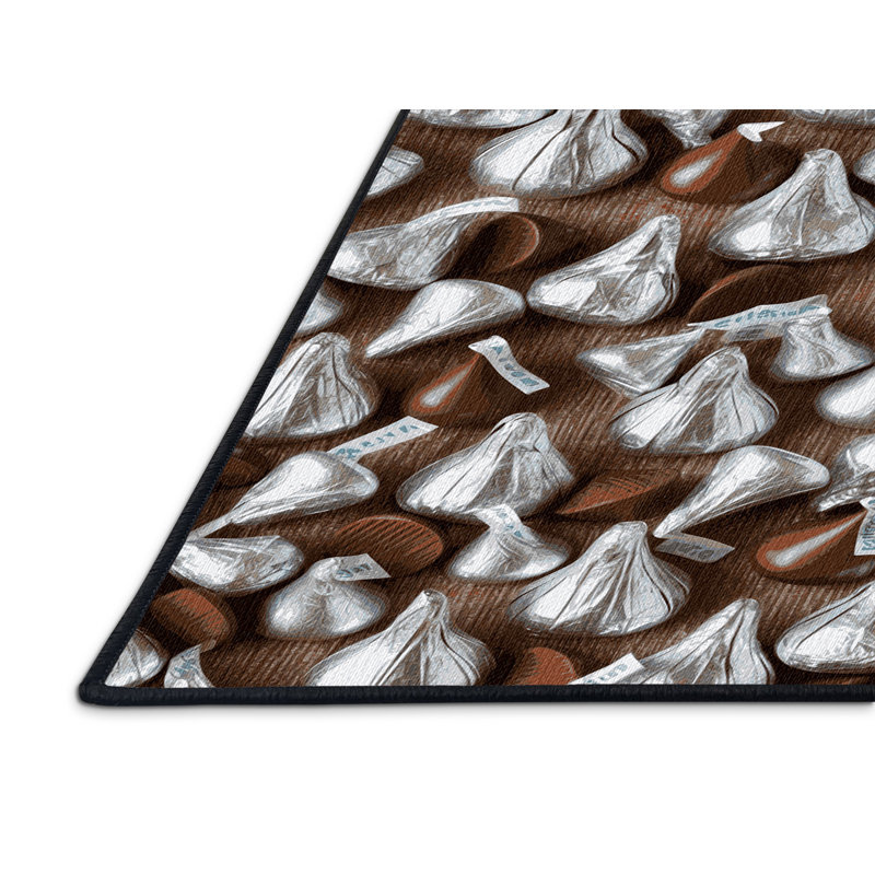  Tapis lavable Hersheys Kisses Desserts, Rectangulaire 2 pi x 3 pi