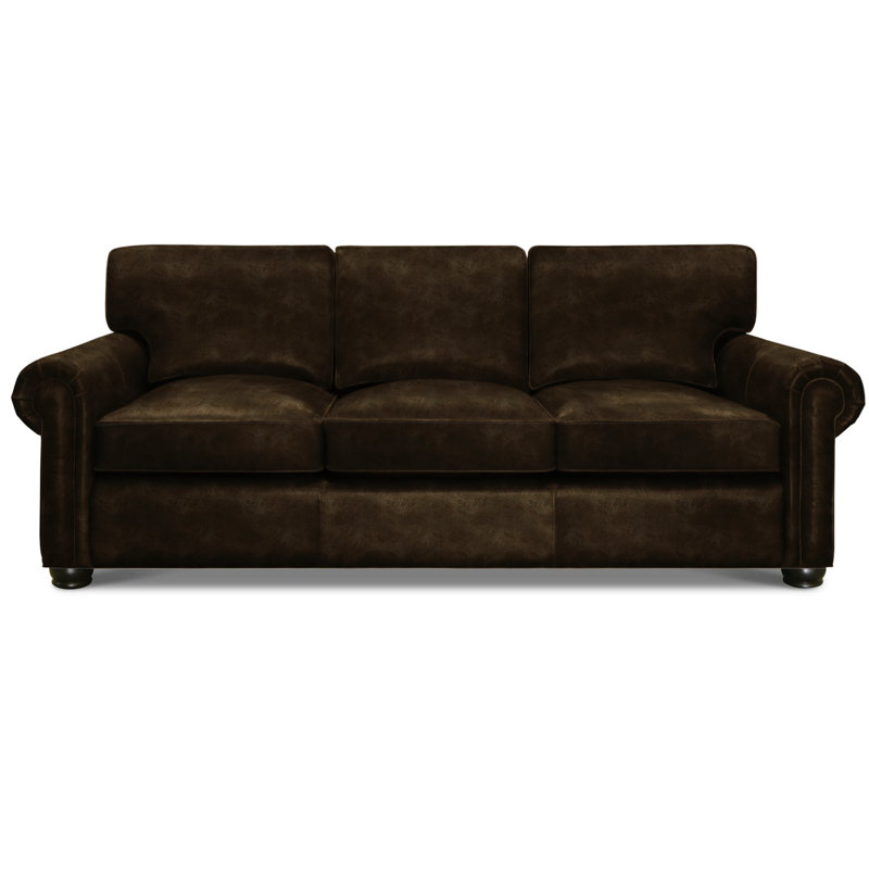 Bordeaux Leather Sofa, Truffle (Cartier), Ash Honey
