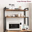 Étagère de boulanger standard en fer 18,5 po Kamen avec micro-ondes compatible-510146313