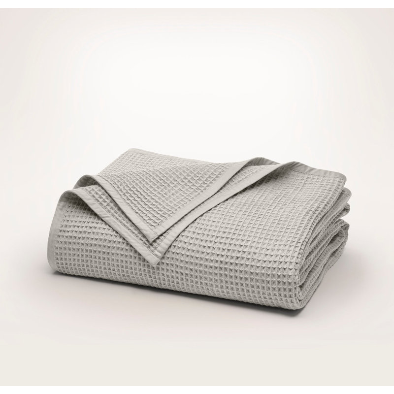 Waffle Bed Blanket, King, Pewter