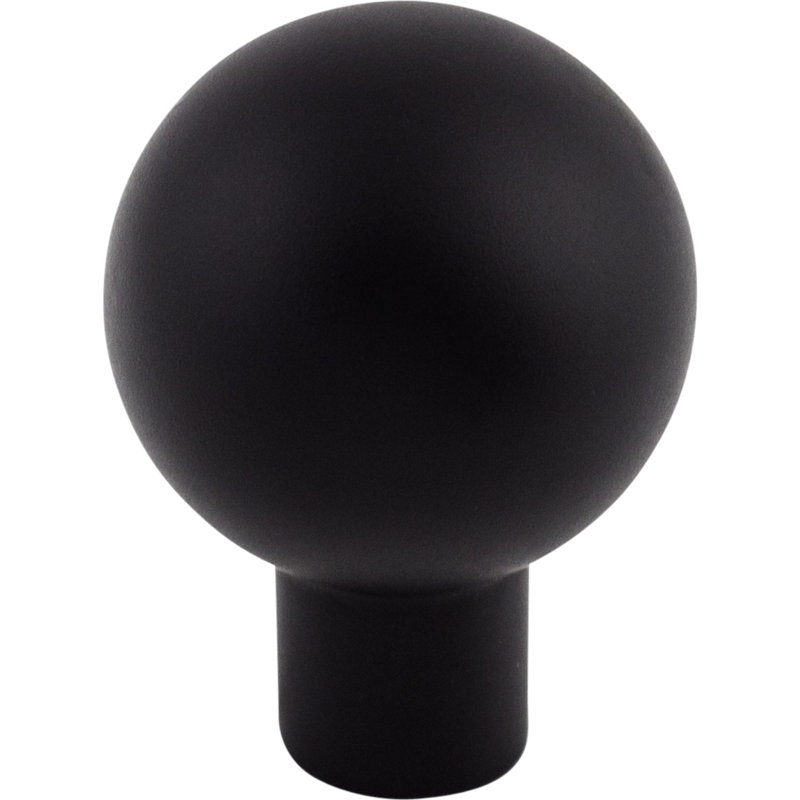 Brookline 7/8" Diameter Round Knob, Flat Black, 7/8" Knob Diameter