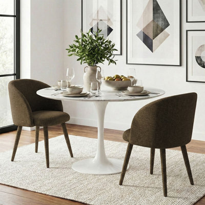 Modern Upholstered Dining Chairs With Arm
