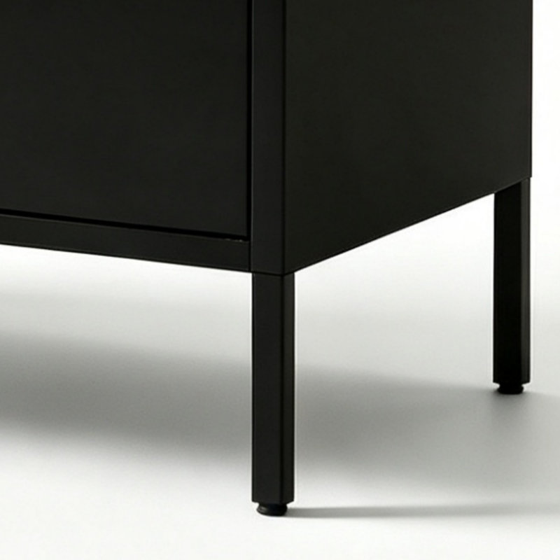 Armoire de rangement multifonctionnelle en métal de 25,2 po H pour salon