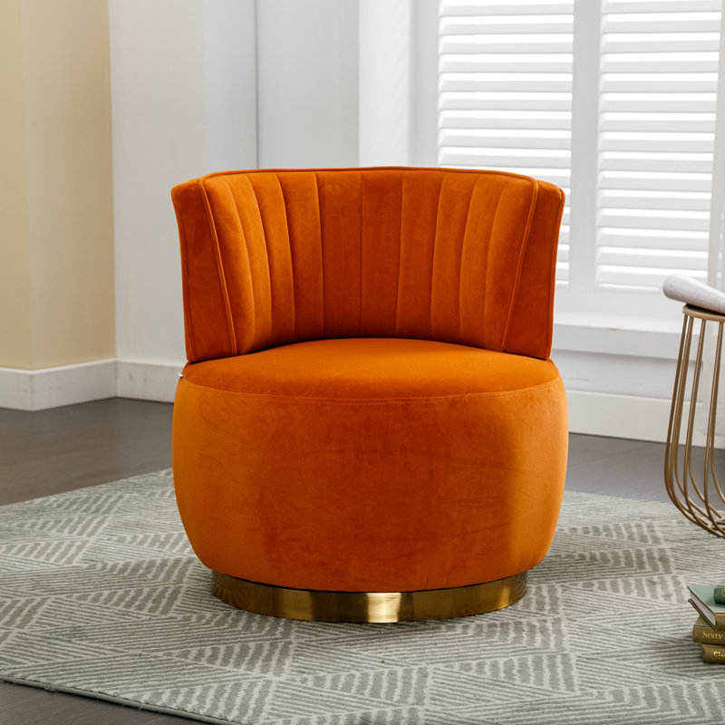 Fauteuil d'appoint pivotant 362 degrés Cuddle Barrel, Orange