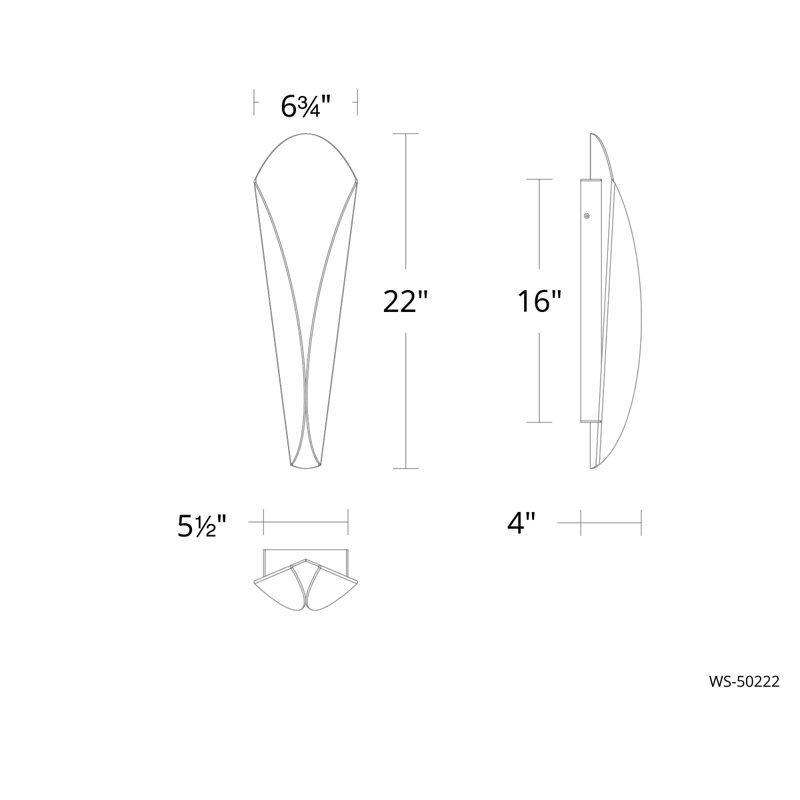 Fleur 2 - Light LED Flush Mounted Sconce