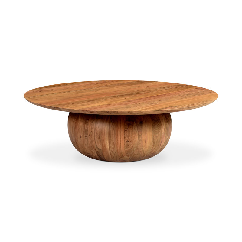 Rolf Solid Wood Coffee Table, 13.75" H x 42" L x 42" W, Natural