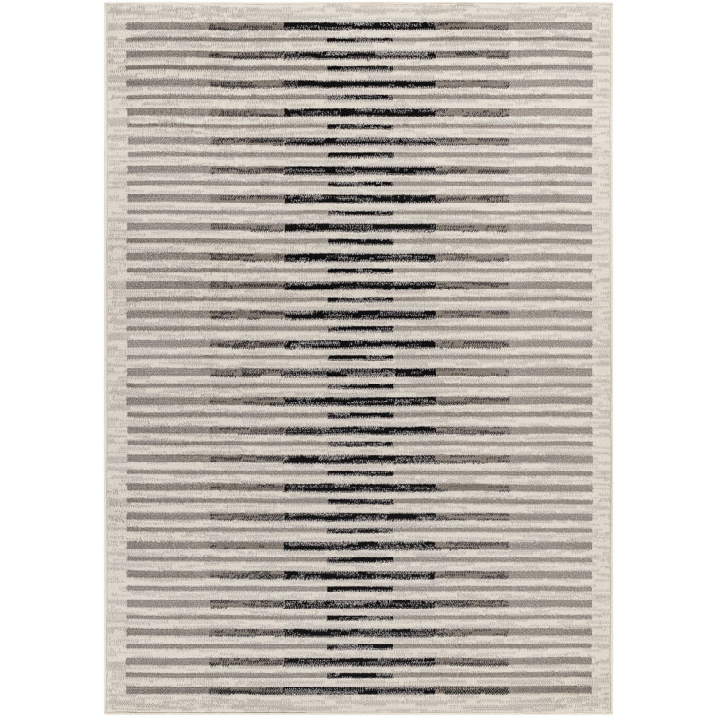 Hisela Striped Indoor Rug, Rectangle 5' x 7'