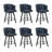 Swivel Counter Stool With Upholstered Seat And Metal Frame,Set Of 6-590725333