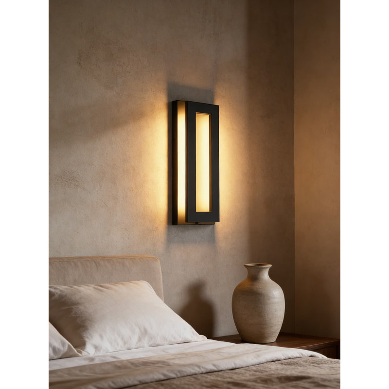 Integrated LED Modern Outdoor Wall Light Fixture, 19 Inch Dimmable Exterior Wall Sconce With Anti-Glare Backlight, 5CCT Selectable, IP65 Waterproof, 100-277V, ETL Listed, Pack Of 2