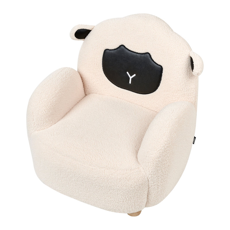 Kids Boucle Armchair Sheep ULA, Brown/White