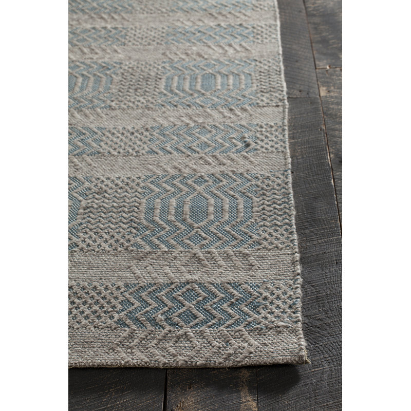 Gragg Flatweave Wool Geometric Indoor Rug, Rectangle 5' x 7'6"