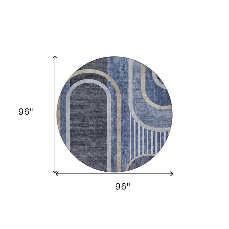 Tapis d'intérieur rond 8 po