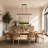 5 - Light Dimmable Shaded Dome/Cone Linear Chandelier-1245544445