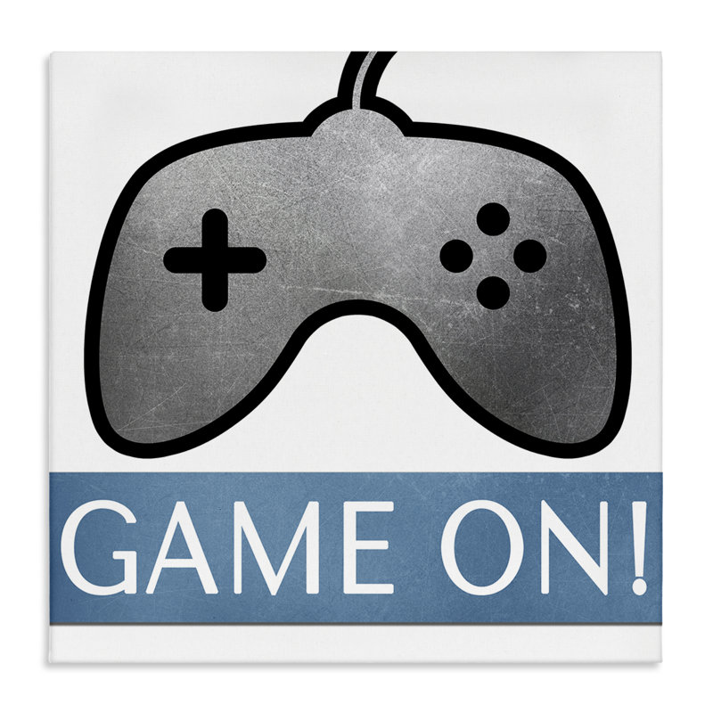 Art sur toile, "Game on contrôleur" par Kim Allen, H 24 po x l 24 po