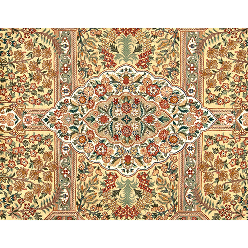 Tapis beige et ivoire noué à la main de haute qualité