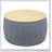 Round Storage Ottoman, 2 in 1 Function, Work as End table and Ottoman