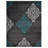 Tullos Machine Made Heatset Polypropylene Area Rugs - Rectangle, Silver Blue Color, Contemporary Modern Design, Low Pile Machine Made Area Rugs for Living Room, Bed Room-26156964