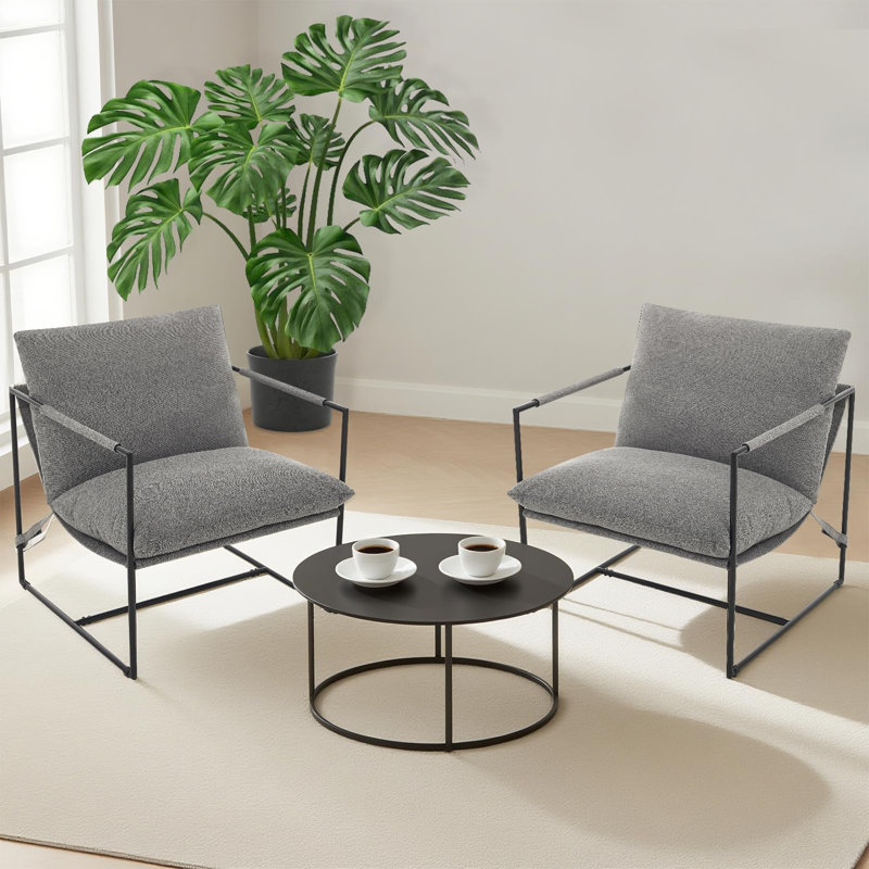 Upholstered Accent Chair, Grey