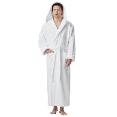 Bulloch 100% Cotton Terry Cloth Boy / Man+ Ankle Bathrobe with Pockets and Hood for Kids