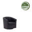 Faux Leather Swivel Barrel Chair-1528893413